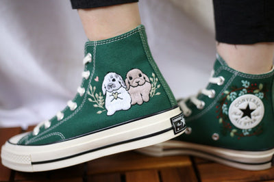 Puppy Couple Converse Embroidery