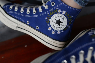 Bee Wildflower Converse Embroidery