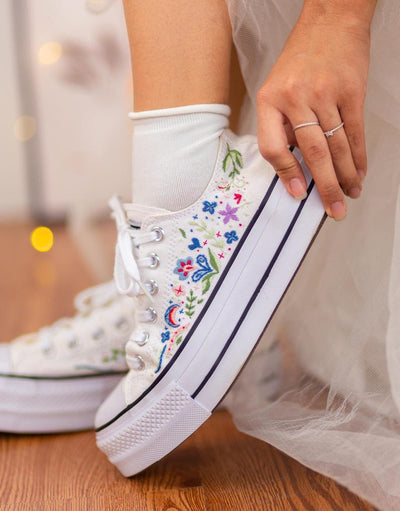 Butterfly Garden Converse Embroidery