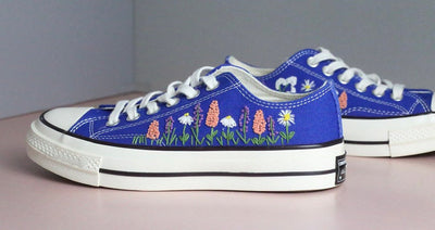 Wildflower Heart Converse Embroidery