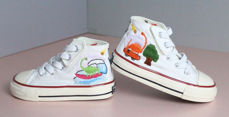 Dinosaur Playtime Converse Embroidery