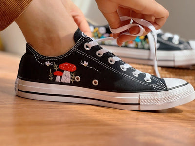 Mushroom Garden Converse Embroidery