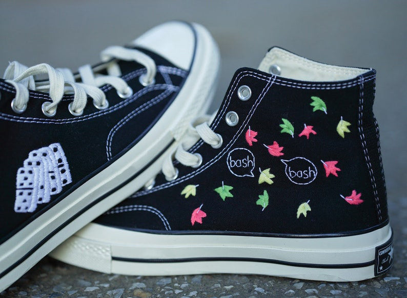 Saturn Phone Domino Converse Embroidery
