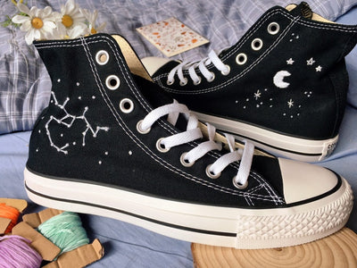 Constellation and Moon Converse Embroidery