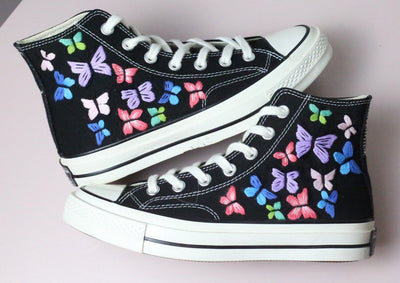 Butterfly Garden Converse Embroidery