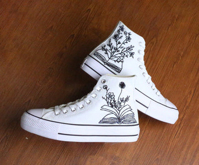 Botanical Book Converse Embroidery