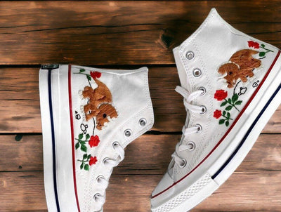 Puppy Rose Converse Embroidery