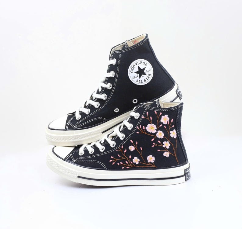 Cherry Blossom Converse Embroidery