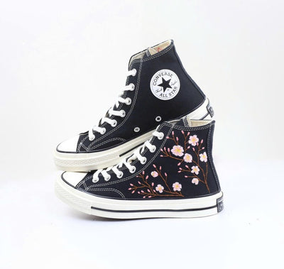 Cherry Blossom Converse Embroidery