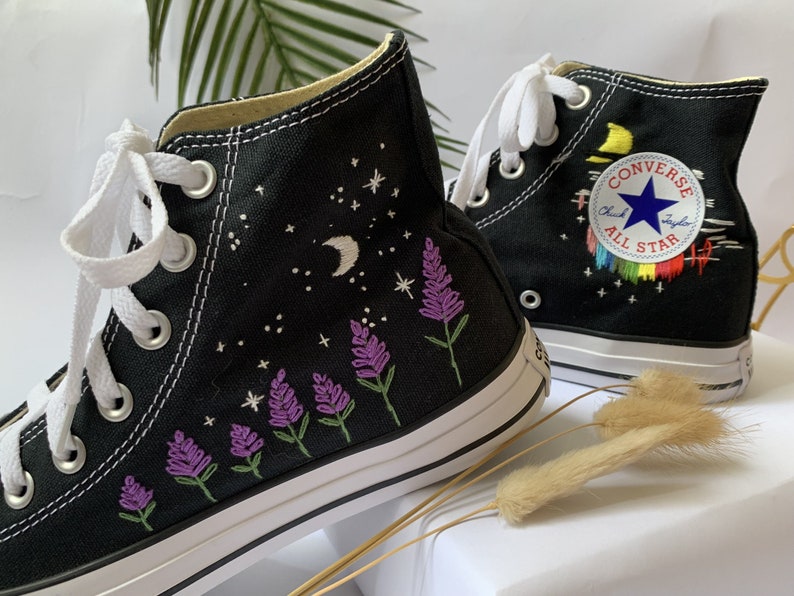 Lavender Moon Converse Embroidery