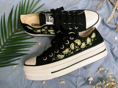 Lime Slice Converse Embroidery