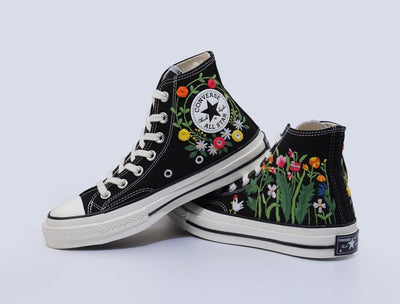 Wildflower Garden Converse Embroidery