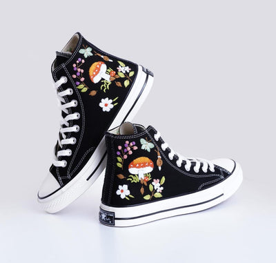Mushroom Meadow Converse Embroidery