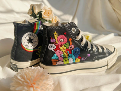 Colorful Doodles Converse Embroidery