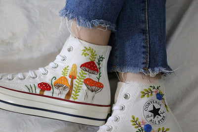 Mushroom Meadow Converse Embroidery