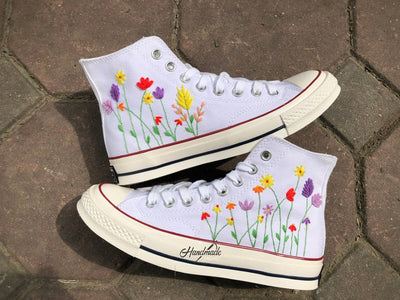 Wildflower Meadow Converse Embroidery