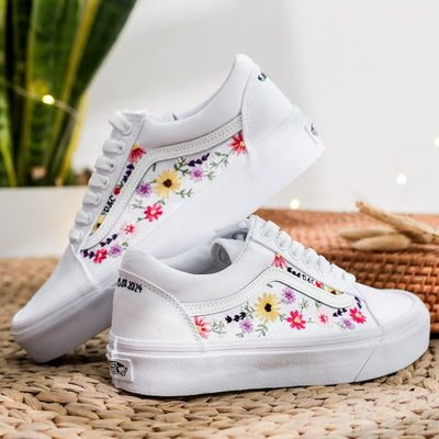 Daisy Meadow Converse Embroidery