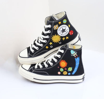 Rocket Solar System Converse Embroidery