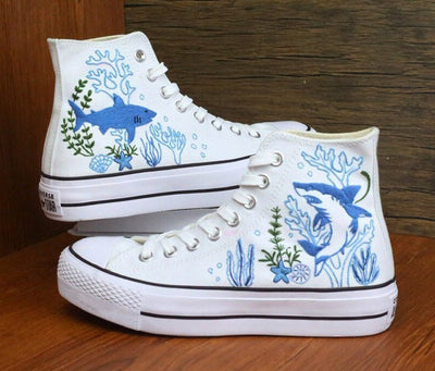 Shark Reef Converse Embroidery