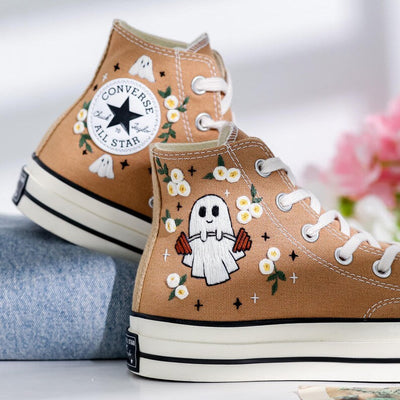 Halloween Embroidered Converse Shoes