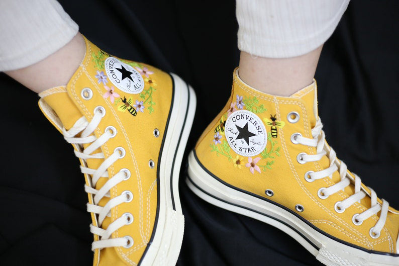 Wildflower Meadow Converse Embroidery