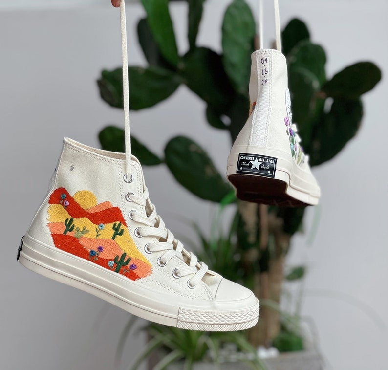 Cactus and Desert Converse Embroidery