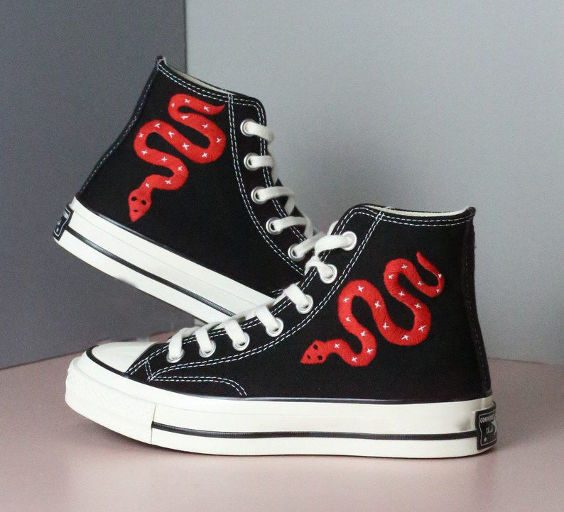 Starry Snake Converse Embroidery