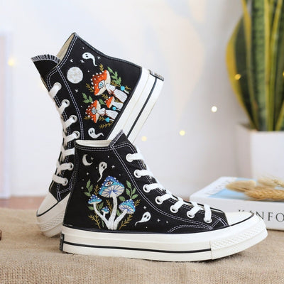 Mystic Mushroom Converse Embroidery