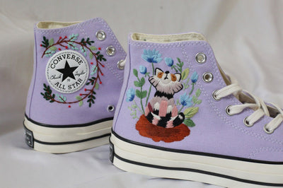 Cat Garden Converse Embroidery