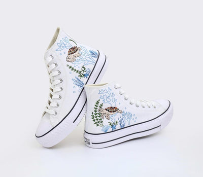 Sea Turtle Reef Converse Embroidery
