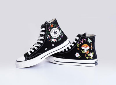 Mushroom Garden Converse Embroidery