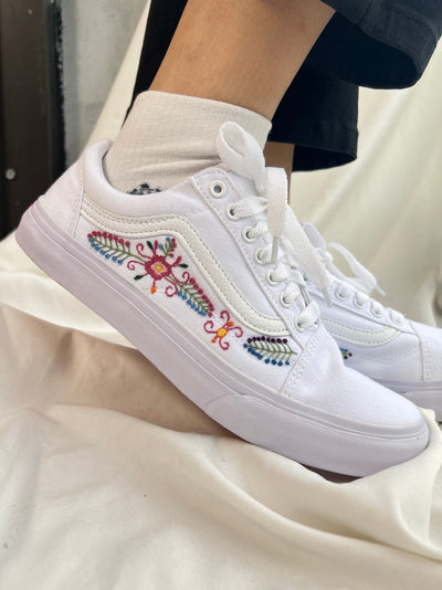Folk Flower Converse Embroidery