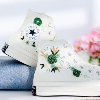 Sola Flower Embroidered Converse Shoes