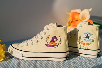Witch Hat Pumpkin Converse Embroidery