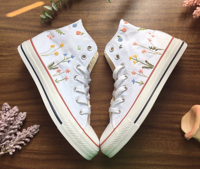 Wildflower Garden Converse Embroidery