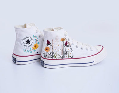 Wildflower Garden Converse Embroidery