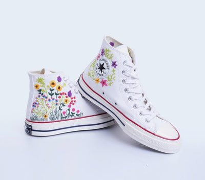 Wildflower Bouquet Converse Embroidery