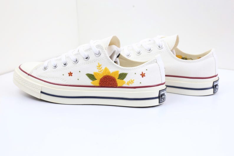 Sunflower Converse Embroidery