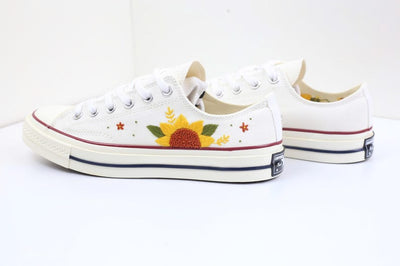 Sunflower Converse Embroidery