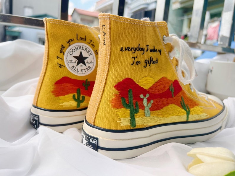 Desert Cactus Converse Embroidery