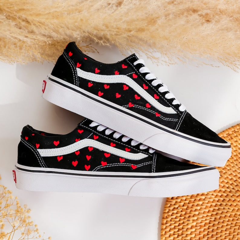 Heart Embroidered Vans