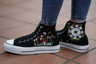 Mushroom Meadow Converse Embroidery