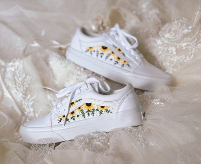 Sunflower Cascade Converse Embroidery