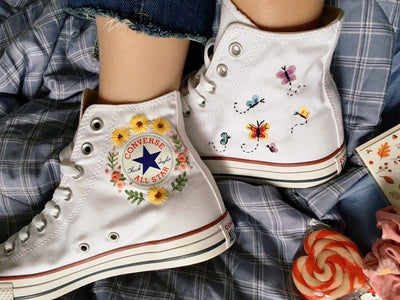 Butterfly Converse Embroidery