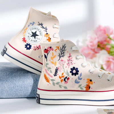 Ghost Embroidered Converse Shoes