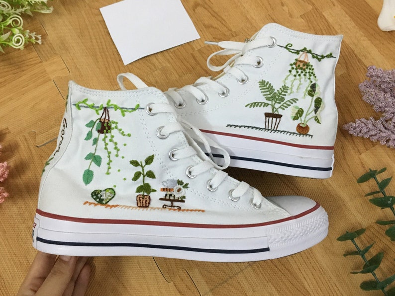 Indoor Plants Converse Embroidery