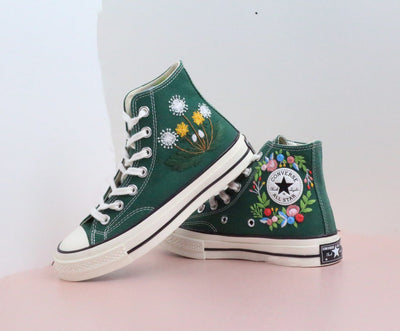 Dandelion Wreath Converse Embroidery