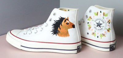 Horse Wreath Converse Embroidery
