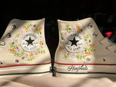 Daisy Wreath Converse Embroidery