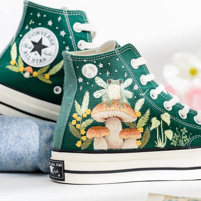 Converse Embroidery Mushroom High Tops